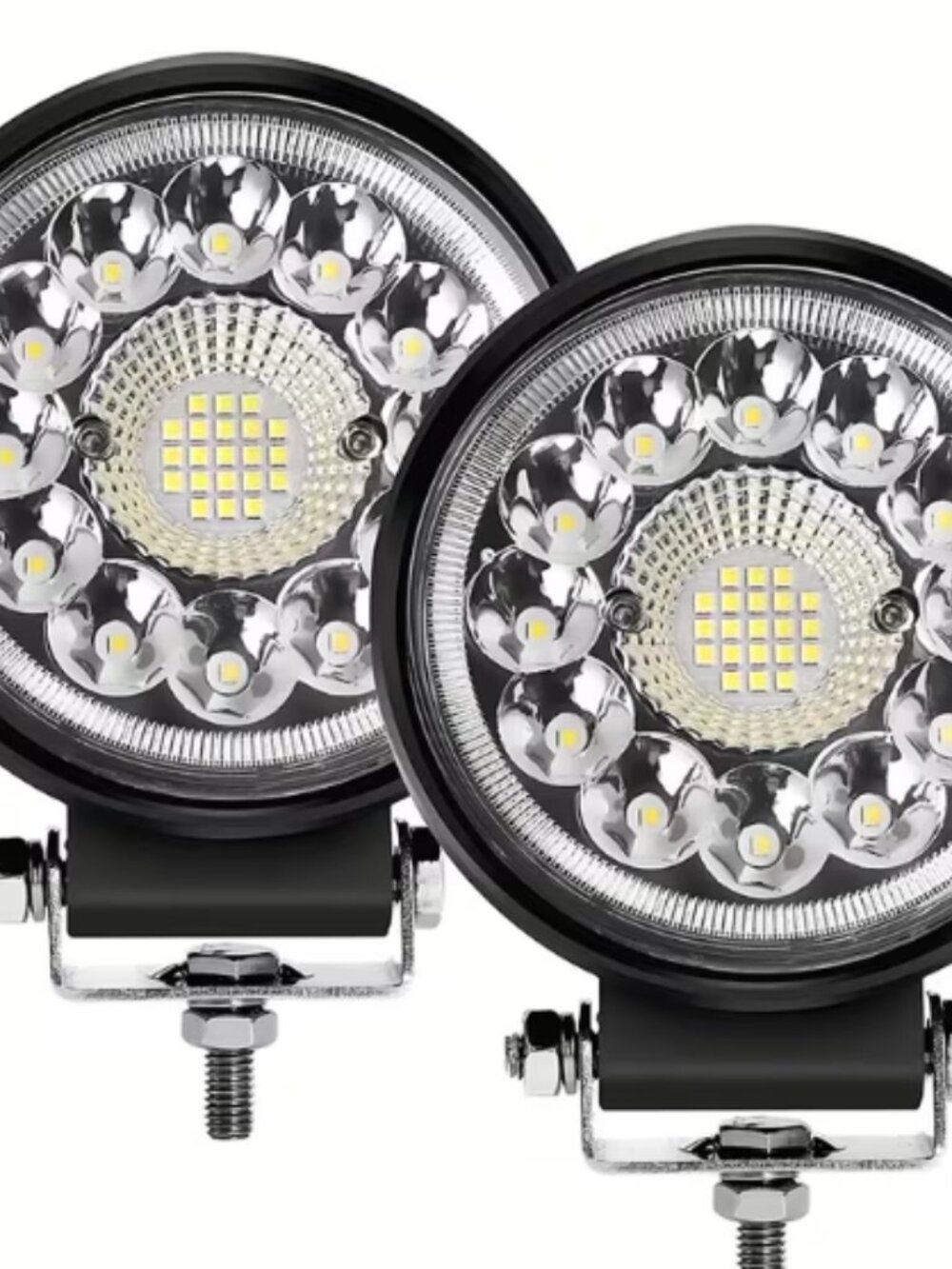 Set of 2 Circular LED Off-Road Lights, 4.5 Inches in Diameter